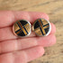 Navajo Inlay Onxy, Jasper & Tiger Eye Earrings