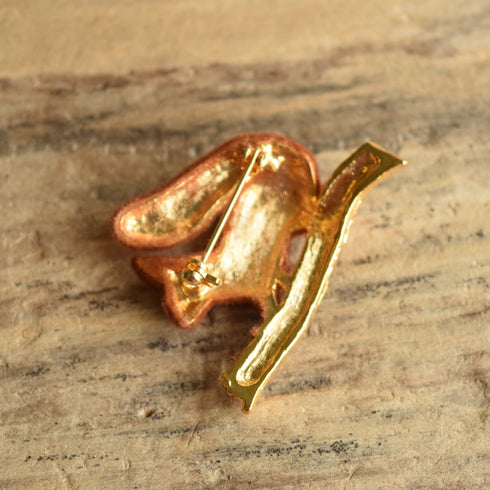 Fuzzy Squirrel Brooch