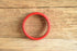 Red Plastic Bangle Bracelet - 1 inch wide