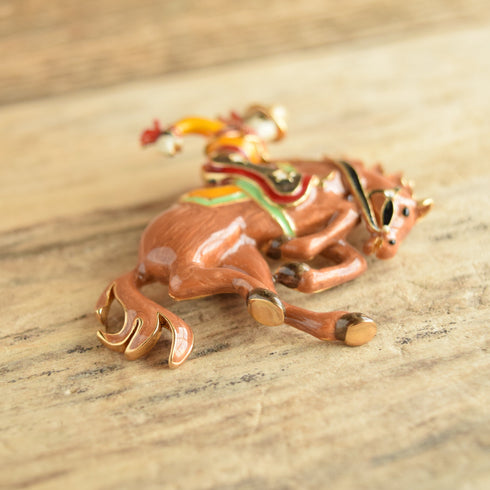 Bucking Bronco Rodeo Brooch - Bob Mackie