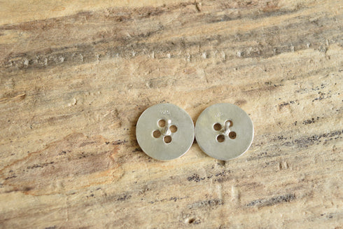 Button Sterling Silver Studs