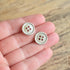 Button Sterling Silver Studs