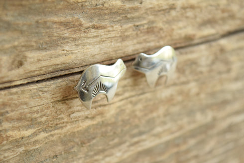 Spirit Bear Sterling Stud Earrings