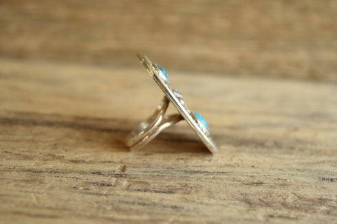 Turquoise Rattle Snake Ring - Size 10