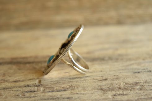 Turquoise Rattle Snake Ring - Size 10