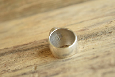 Onyx Wide Band Ring - Size 6