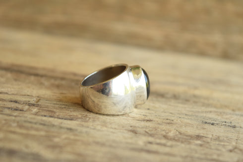 Onyx Wide Band Ring - Size 6