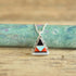 Dainty Inlay Triangle Pendant Necklace