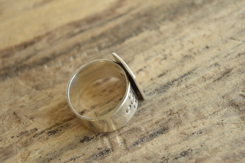 Floral Folk Sterling Ring - Size 8