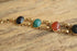 Large Gemstone Scarab Bracelet - 12 K Gold Filled