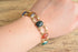 Large Gemstone Scarab Bracelet - 12 K Gold Filled
