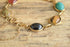 Gemstone Scarab Bracelet - 12K Gold Filled