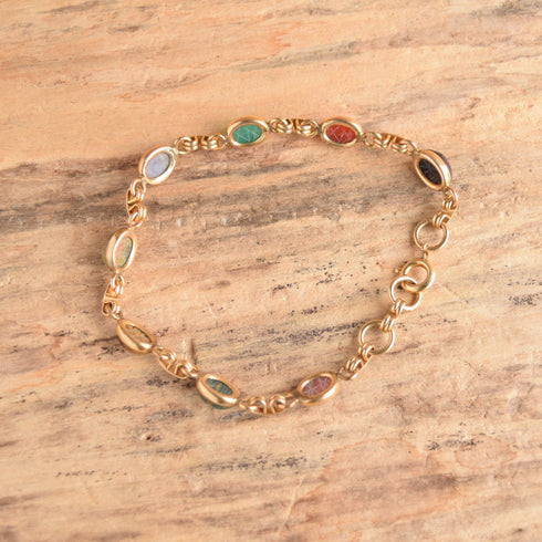 Tiny Scarab Bracelet 12 K GF