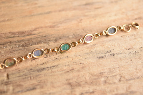Tiny Scarab Bracelet 12 K GF