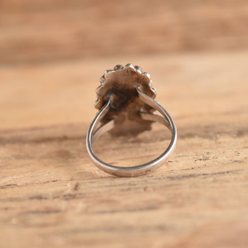 Petit Point Turquoise Ring - Size 7