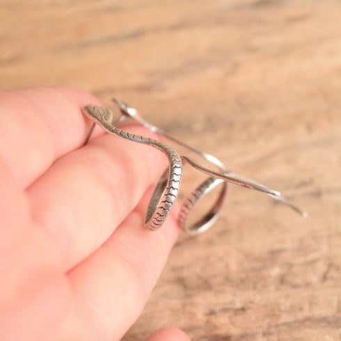 Sterling Silver Snake Earrings