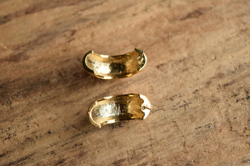 Gold Toned Hammered Earrings