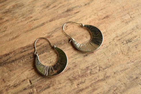 Neon Orange Hoop Earrings