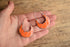 Neon Orange Hoop Earrings