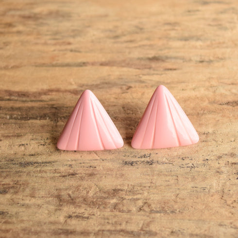 Pink Triangle Vintage Earrings