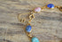 9 Link Gemstone Scarab Bracelet - 12K Gold Filled