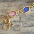 9 Link Gemstone Scarab Bracelet - 12K Gold Filled