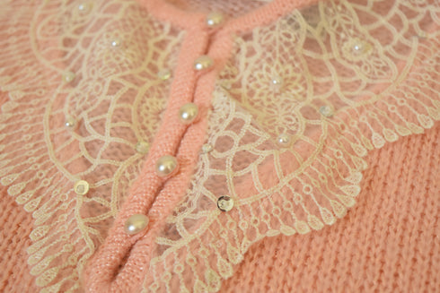 1980's Coral Pink Sweater - M/L