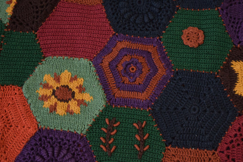 Patchwork Crochet Sweater - Small