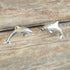 Large Dolphin Sterling Stud Earrings