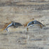 Large Dolphin Sterling Stud Earrings