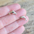 Vintage Sterling Silver Dolphin Stud Earrings