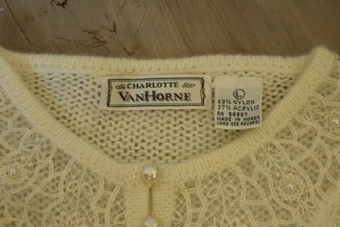 1980's Off White Sweater - M/L