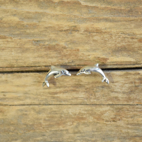 Small Dolphin Sterling Stud Earrings