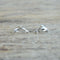 Dainty Vintage Sterling Silver Dolphin Shaped Earrings