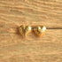 hammered gold heart earrings avon vintage