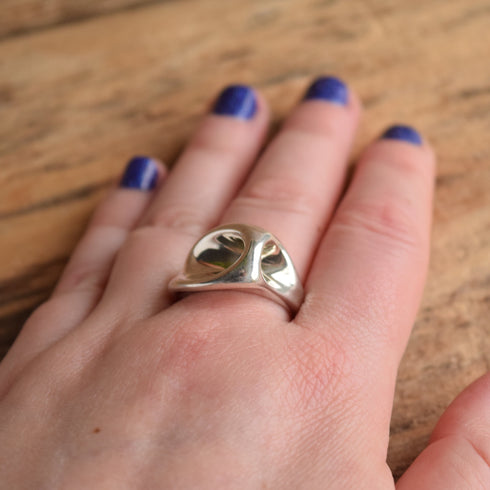 Size 9.25 Modernist Sterling Silver Ring - RLM Studios