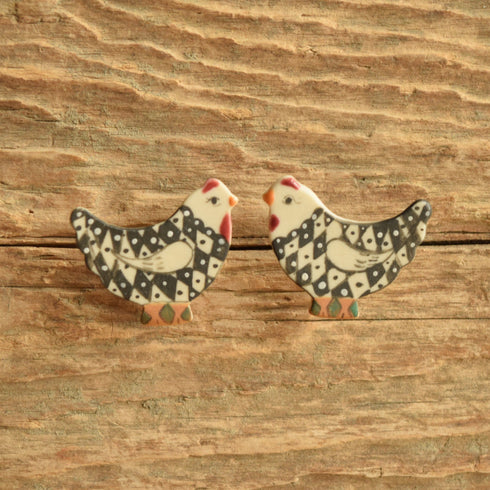 Chicken Earrings Studs