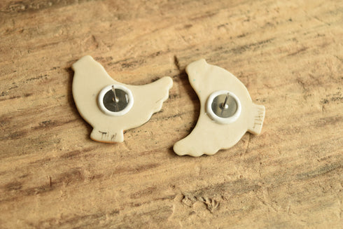 Harlequin Chicken Earrings