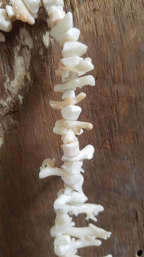 White Coral Branch Angel Skin Necklace