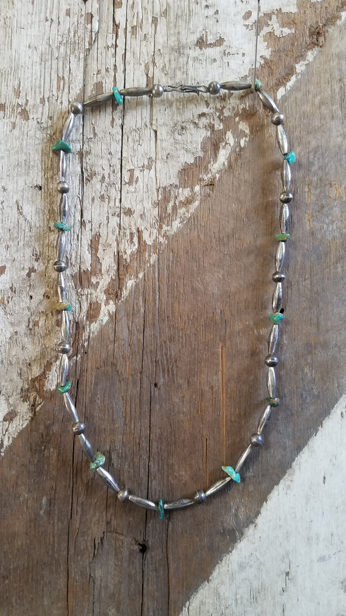 bench bead and turquoise southwestern necklace