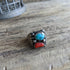 Turquoise & Coral Ring - Size 8