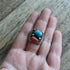 Turquoise & Coral Ring - Size 8