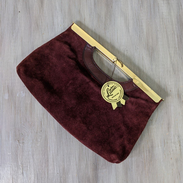 Maroon Clutch Handbag Vintage by Letisse