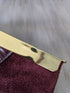 Maroon Suede Clutch by Letisse