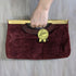 Maroon Suede Clutch by Letisse