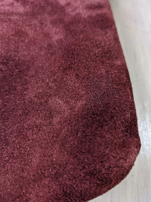 Maroon Suede Clutch by Letisse