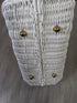 White Woven Basket Purse by Magid