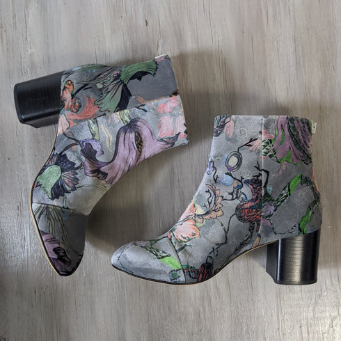 Rag & Bone Floral Velvet Drea Boots - Size 38, US 8