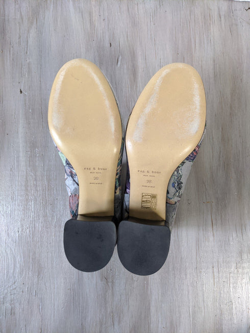 Rag & Bone Floral Velvet Drea Boots - Size 38, US 8