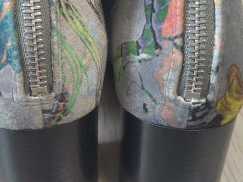 Rag & Bone Floral Velvet Drea Boots - Size 38, US 8